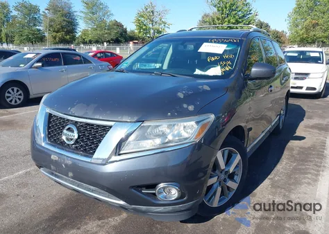 2014 Nissan Pathfinder Platinum from USA, damaged, VIN 5N1AR2MM3EC628123